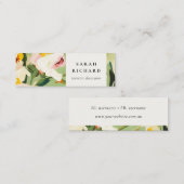 Chic Boho Kleurrijke Groen Roze Geschilderde Bloem Mini Visitekaartje (Voorkant / Achterkant)