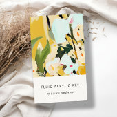 Chic Boho Kleurrijke Oker Geel Geschilderde Bloeme Visitekaartje