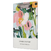 Chic Boho Kleurrijke Roze Blauw Groen Geschilderde Klembord (Links)