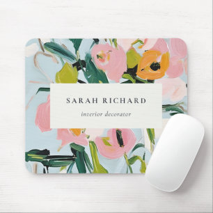 Chic Boho Kleurrijke Roze Blauw Groen Geschilderde Muismat