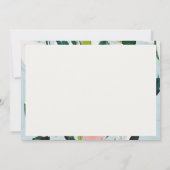 Chic Boho Kleurrijke Roze Blauw Groen Geschilderde Notitiekaartje (Achterkant)