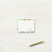 Chic Boho Kleurrijke Roze Blauw Groen Geschilderde Post-it® Notes (Op bureau)