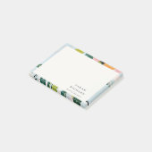 Chic Boho Kleurrijke Roze Blauw Groen Geschilderde Post-it® Notes (Schuin)