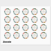 Chic Boho Kleurrijke Roze Blauw Groen Geschilderde Ronde Sticker (Vel)