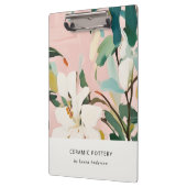 Chic Boho Kleurrijke Roze Blauwgroen Groen Geschil Klembord (Links)