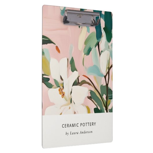 Chic Boho Kleurrijke Roze Blauwgroen Groen Geschil Klembord (Rechts)