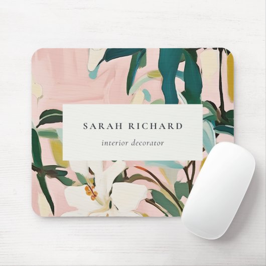 Chic Boho Kleurrijke Roze Blauwgroen Groen Geschil Muismat (Met muis)