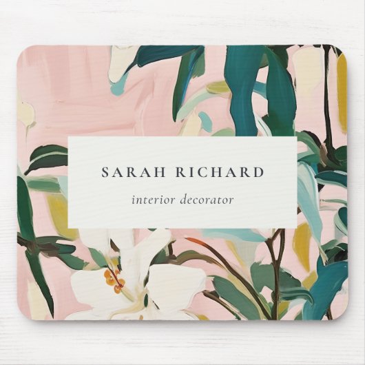 Chic Boho Kleurrijke Roze Blauwgroen Groen Geschil Muismat (Voorkant)