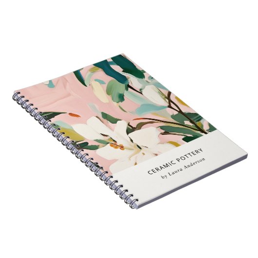 Chic Boho Kleurrijke Roze Blauwgroen Groen Geschil Notitieboek (Rechterzijde)