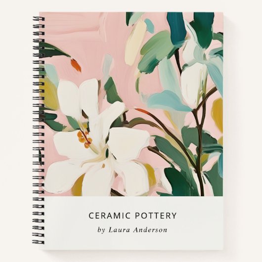 Chic Boho Kleurrijke Roze Blauwgroen Groen Geschil Notitieboek (Voorkant)