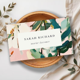 Chic Boho Kleurrijke Roze Blauwgroen Groen Geschil Visitekaartje