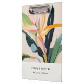 Chic Boho Kleurrijke Vogel van de Paradijs Geschil Klembord (Links)