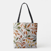 Chic boho line art herfst laat vector abstract tote bag (Achterkant)
