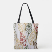 Chic boho line art herfst laat vector abstract tote bag (Achterkant)
