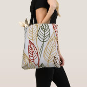 Chic boho line art herfst laat vector abstract tote bag (Dichtbij)