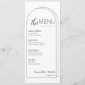 Chic Boho Minimal Text Script Wedding Menu (Voorkant)