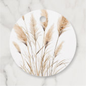 Chic boho Pampas grass Baby shower Bedankjes Labels (Achterkant)