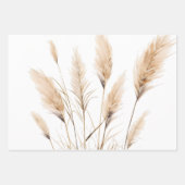 Chic boho Pampas grass Baby shower Inpakpapier Vel (Voorkant 2)