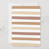 Chic Boho Pastel Brown Rainbow Baby shower Kaart (Achterkant)