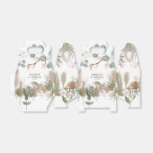 Chic Boho Pink Orchids & Dried Leaves Wedding Bedankdoosjes (Uitgevouwen)