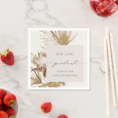 Chic Boho Protea Dry Palm Floral Photo Afstuderen Servet (Insitu)