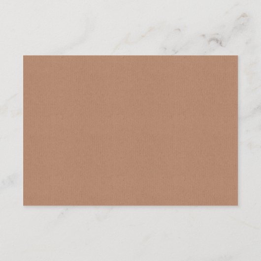 Chic Boho Protea Dry Palm Floral Wedding Reception Informatiekaartje (Achterkant)