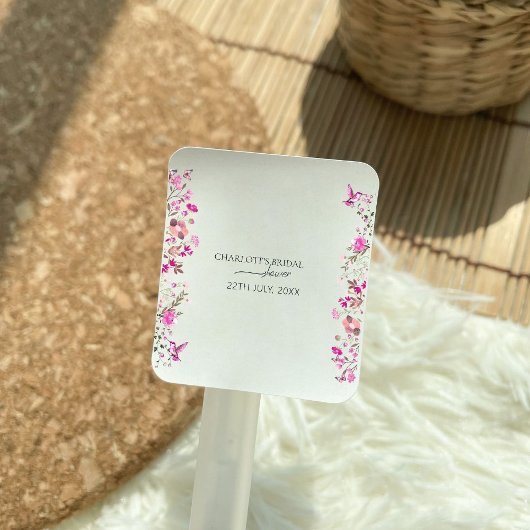 Chic Boho Roos Bloemen Vrijgezellenfeest Vierkante Sticker