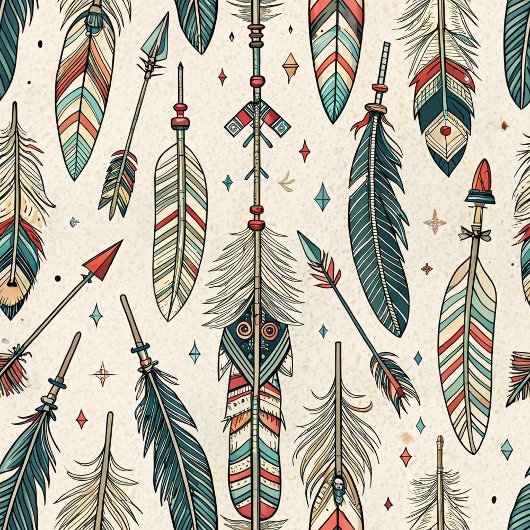 Chic Boho Servetten Veren & Pijlen Aangepaste naam