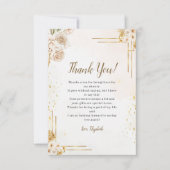 Chic Boho Style with Beige and Yellow Blooms Bedankkaart (Voorkant)