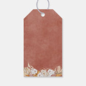Chic Boho Terracotta Baby Shower Bedankje Cadeaulabel (Achterkant)