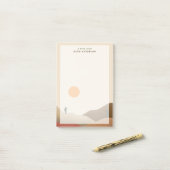 Chic Boho Terracotta Desert Cactus Post-it Notes (Op bureau)