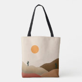 Chic Boho Terracotta Desert Cactus Tote Bag (Achterkant)