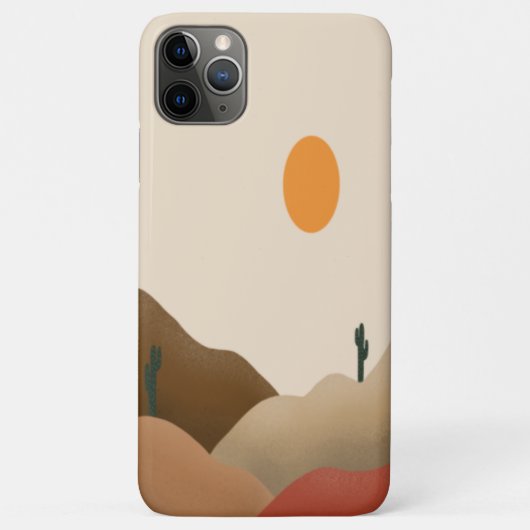 Chic Boho Terracotta Woestijn Cactus Case-Mate iPhone Case (Achterkant)