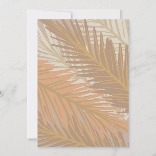 Chic Boho Vrijgezellenfeest Beige Pool Party Kaart (Achterkant)