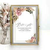 Chic Boho Vrijgezellenfeest Datum Nacht Jar Sign Poster