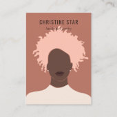 Chic Boho Vrouw Silhouette Earring Display Kaart Visitekaartje (Voorkant)