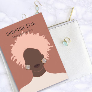 Chic Boho Vrouw Silhouette Earring Display Kaart Visitekaartje
