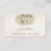 Chic  boho waterverf bloemenboeket visitekaartje (Voorkant)