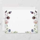 Chic Boho Wedding Wildflower Bridal Brunch Kaart (Achterkant)