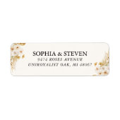 Chic Boho Wedding with Beige and Yellow Blooms Etiket (Voorkant)