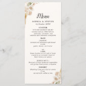 Chic Boho Wedding with Beige and Yellow Blooms Programmakaart (Voorkant)