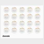 Chic Boho Wedding with Beige and Yellow Blooms Ronde Sticker (Vel)
