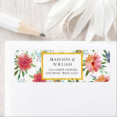 Chic Boho Wilde Bloem Bruiloft RSVP Retouradres Etiket (Insitu)