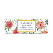 Chic Boho Wilde Bloem Bruiloft RSVP Retouradres Etiket (Voorkant)