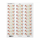 Chic Boho Wilde Bloem Bruiloft RSVP Retouradres Etiket (Full Sheet)