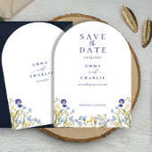 Chic Boho wilde bloemen bruiloft Save the Date Kaart