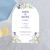 Chic Boho wilde bloemen bruiloft Save the Date Kaart