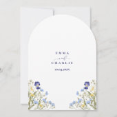 Chic Boho wilde bloemen bruiloft Save the Date Kaart (Achterkant)