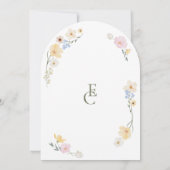 Chic Boho Wilde Bloemen Trouwkaart Save the Date Kaart (Achterkant)