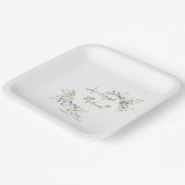 Chic Boho Wildflower Wedding Papieren Bordje (Gebogen)